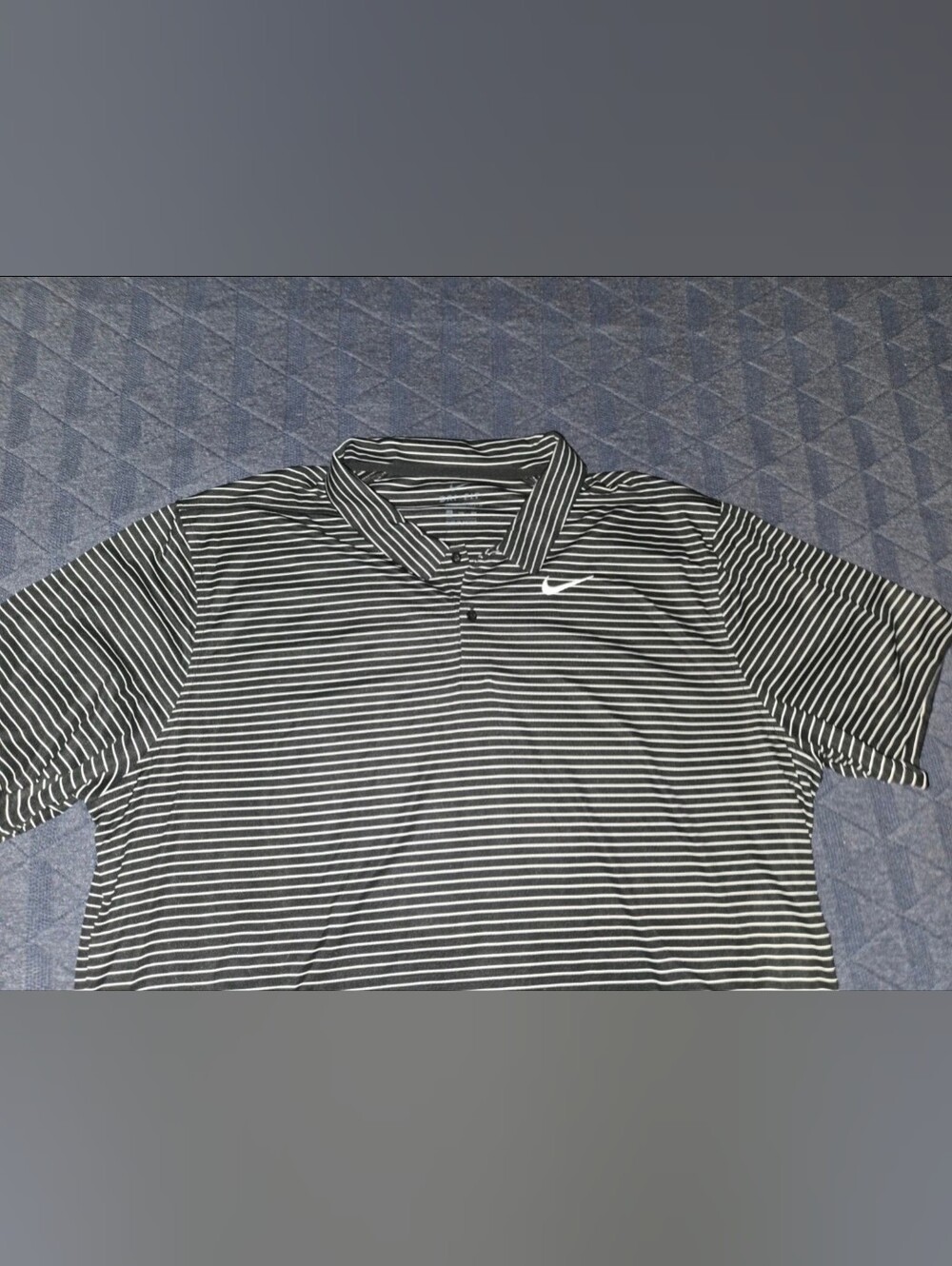NIKE GOLF Tour Performance Men's Size XL Dri Fit Golf Black Stripe Polo shirt